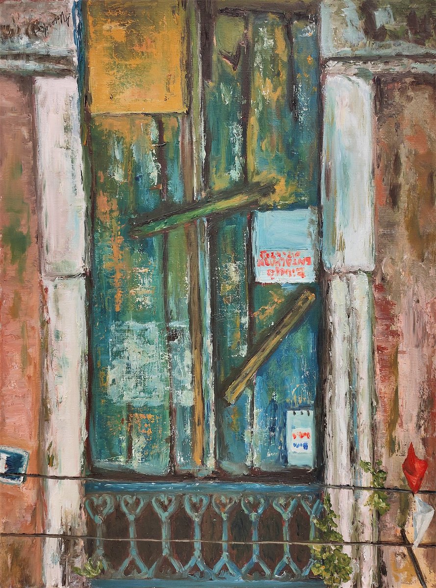 Impressionistic Cityscapes Oil Painting By Albina Urbanek, 18 X 24, Brazilian Door, Original Artwork