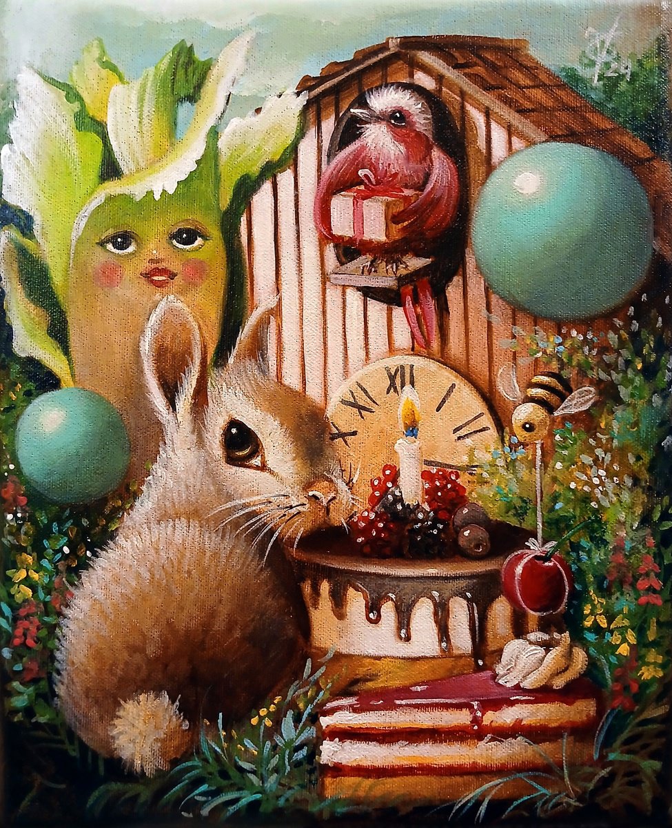 Surrealistic Animal Acrylic Painting By Valentina Toma