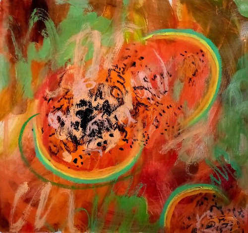 Abstract Papaya #4/2021 by Valerie Lazareva
