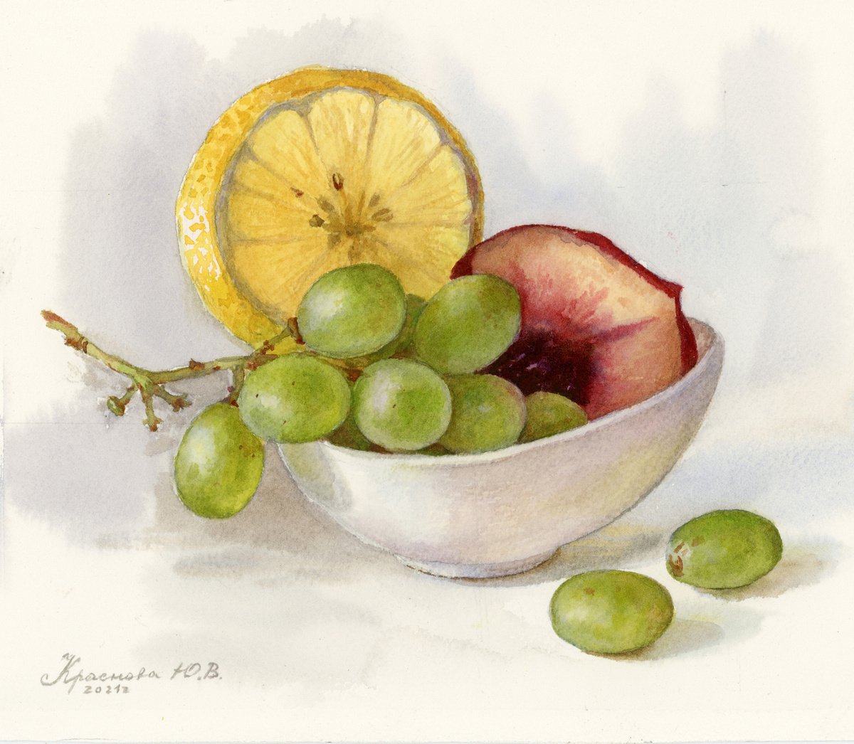 Photorealistic Still Life Watercolour By Yulia Krasnov, 9 X 8", Small Still Life, Original Artwork
