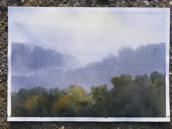 "Misty Hillside"