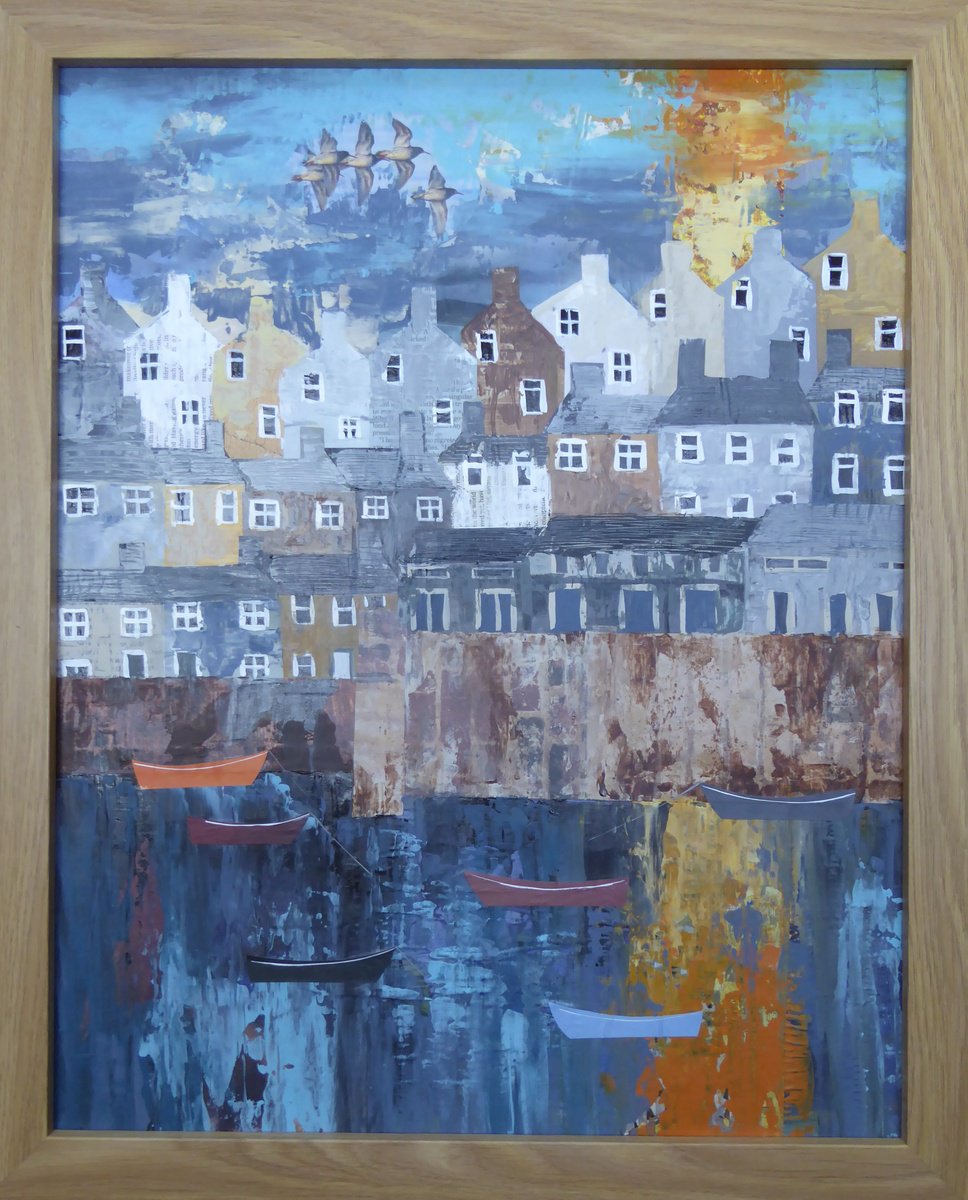 Landscape Painting By Elaine Allender, 18 X 22, The Sandpipers, Original Artwork