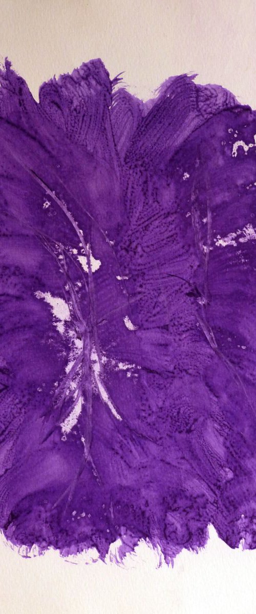 Study in Purple 3, acrylic on paper 29x42 cm by Frederic Belaubre