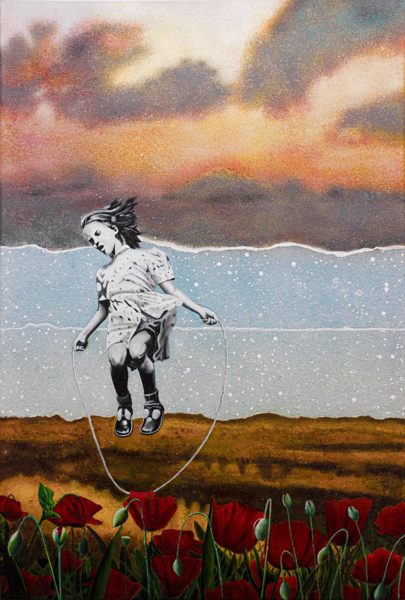 Urban And Pop Painting , Poppies By Db Waterman, 31 X 47, Artwork For Sale On Artfinder
