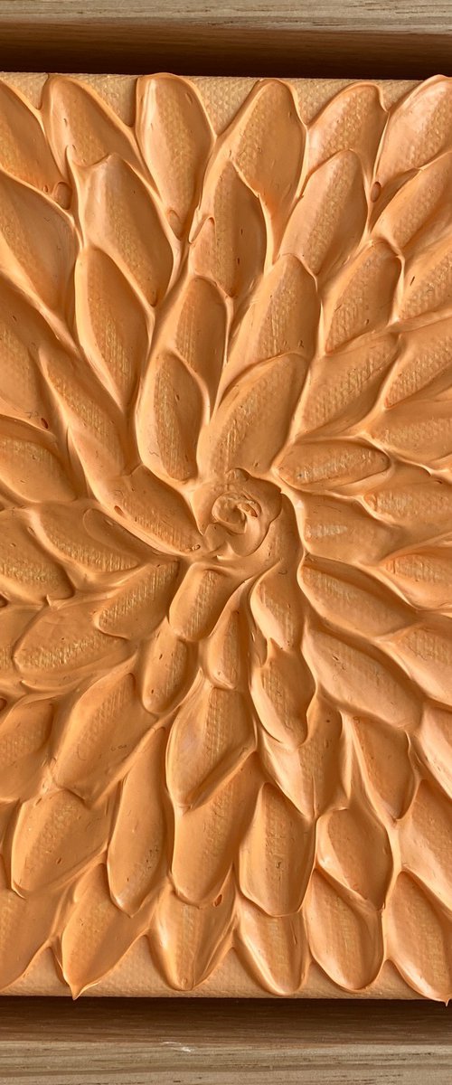 Orange abstract mini by Guzaliya Xavier