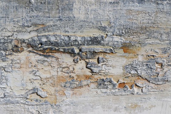 CHALK CLIFF - ABSTRACT ACRYLIC PAINTING TEXTURED * PASTEL COLORS