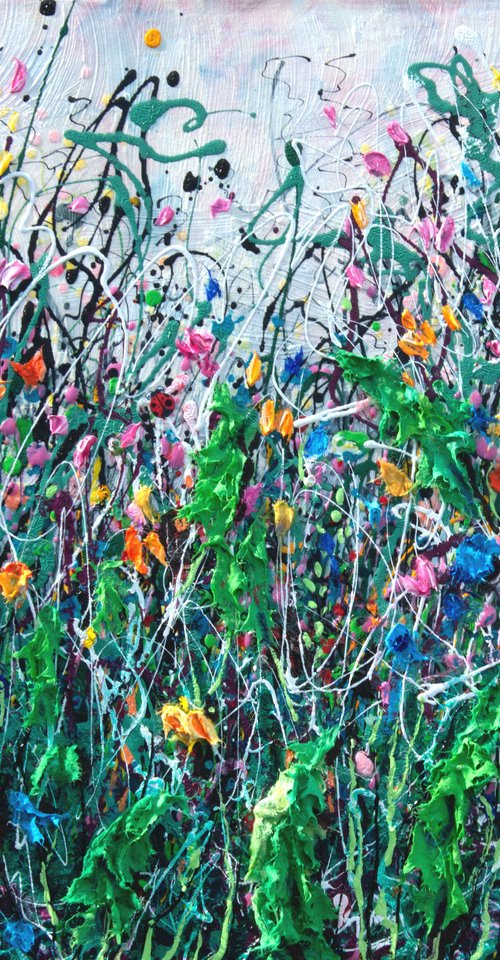 Golden Fibre Paste Artwork by Lena Owens at OLena Art