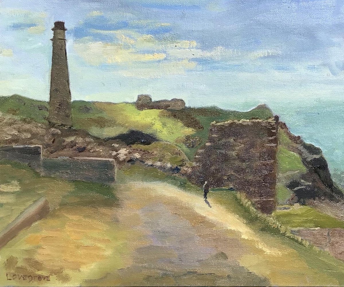 Botallack mine, Cornish coast. An original oil painting. by Julian Lovegrove Art