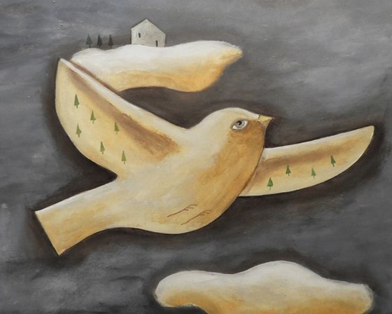 The flying bird