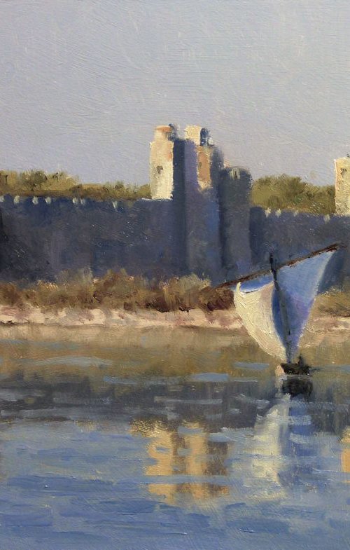 Sailboat at Aigues-Mortes by Pascal Giroud