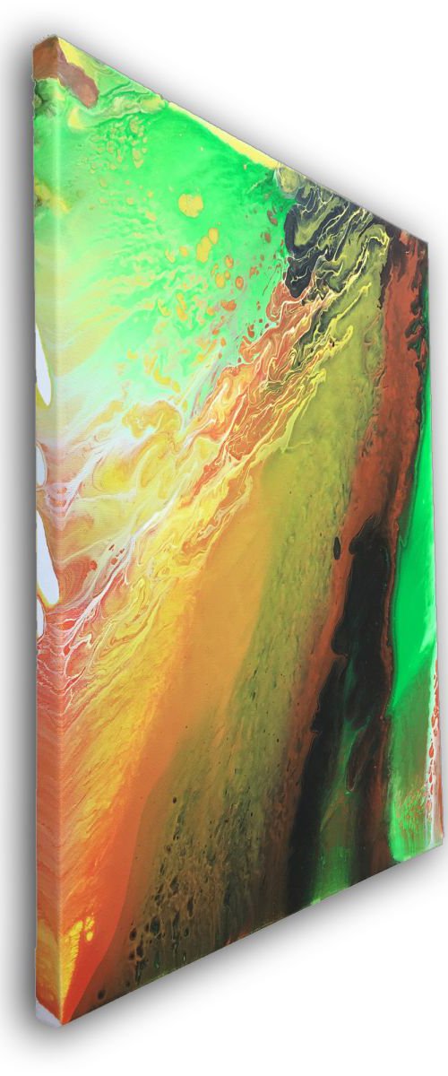 "Neon Storm" - Original Abstract PMS Acrylic Painting, 20 x 16 inches by Preston M. Smith (PMS)