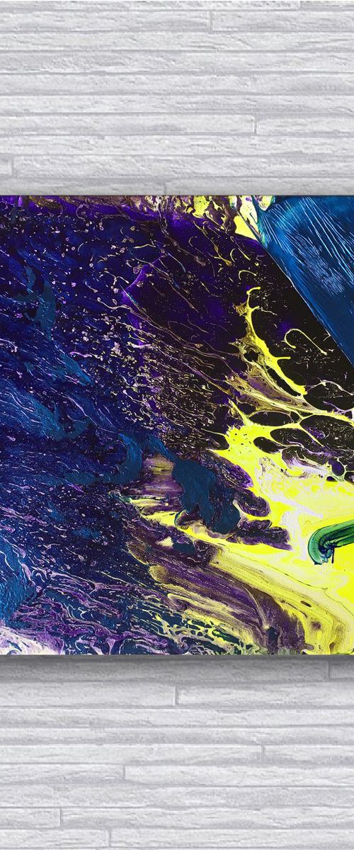 "Let It Burn You Up" - Original Abstract PMS Fluid Painting - 20 x 16 inches by Preston M. Smith (PMS)