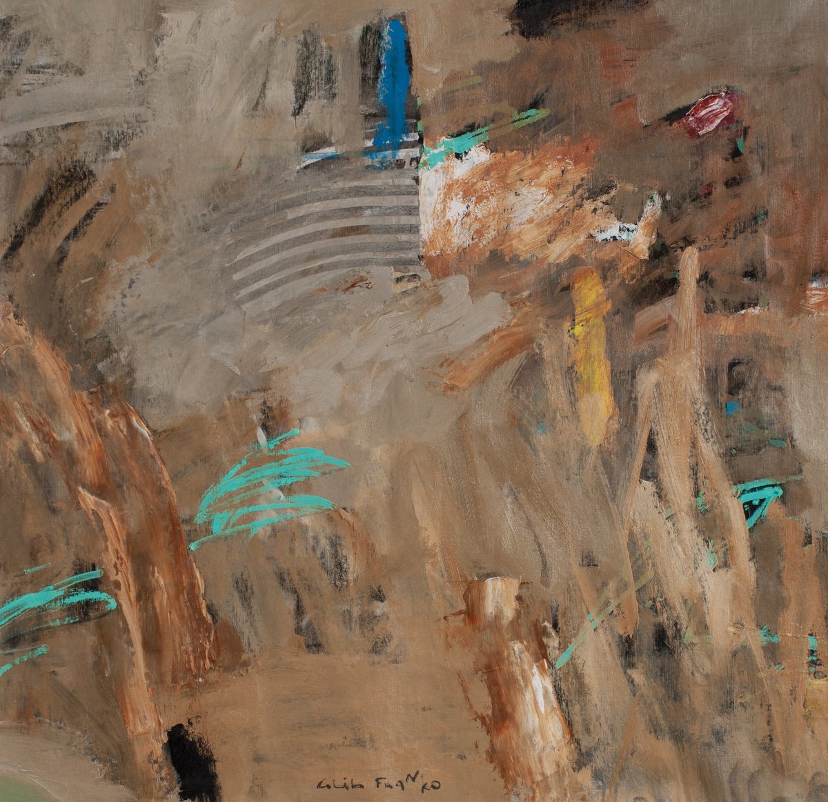 Abstract Oil Painting By Glib Franko, 30 X 30, Crystallisation, Original Artwork