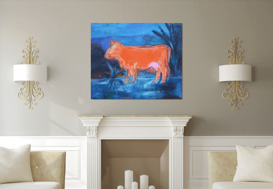 The Orange Ghost Cow
