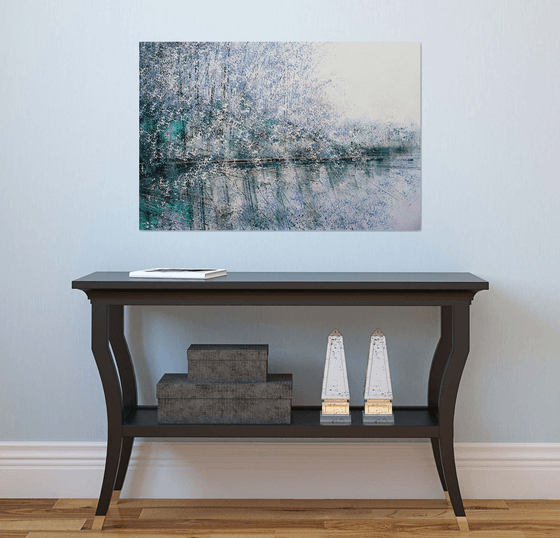 White Spring Blossom In Bright Light