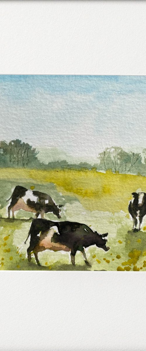 Cows in the Meadow by Teresa Tanner