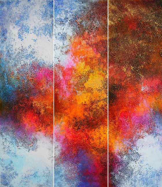 Abstract Triptych / 3 in 1 / Alex Senchenko © 2019 / Incarnation