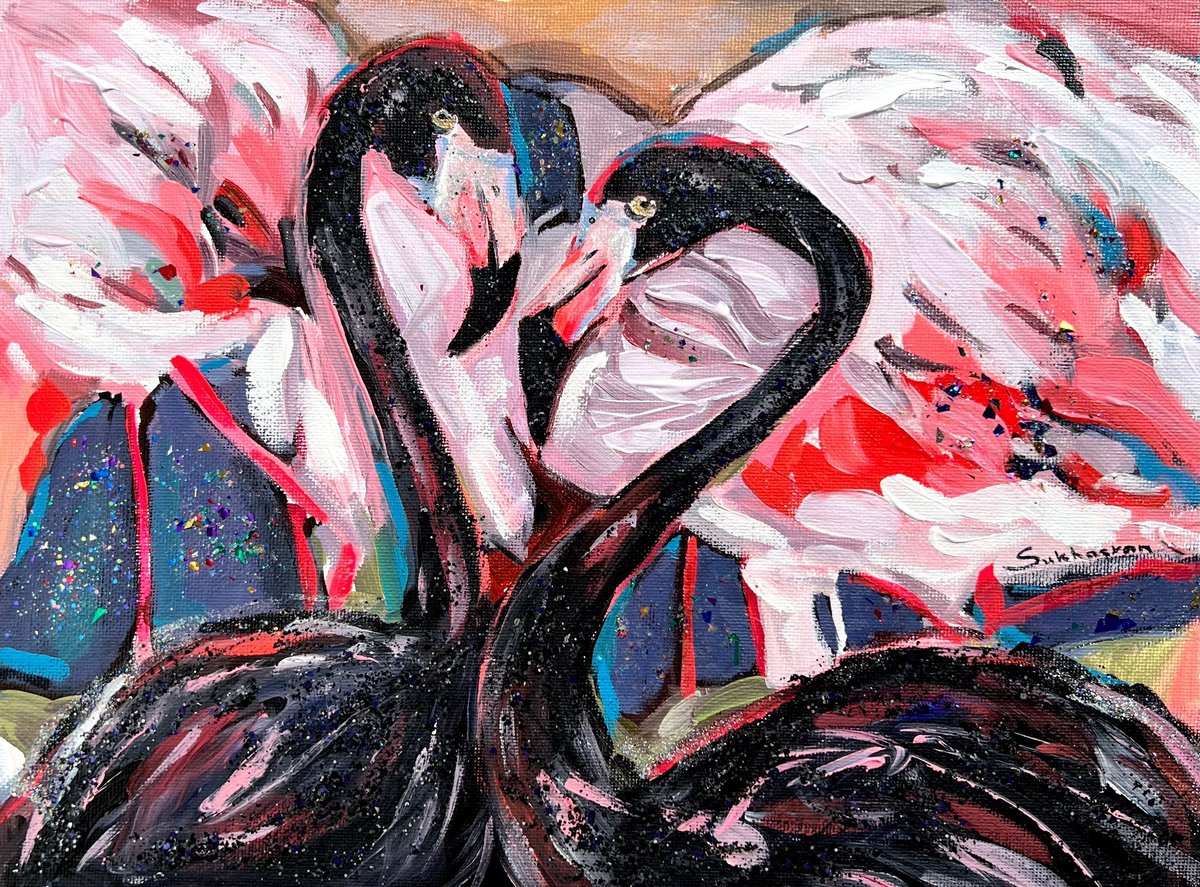 Black Flamingos by Victoria Sukhasyan