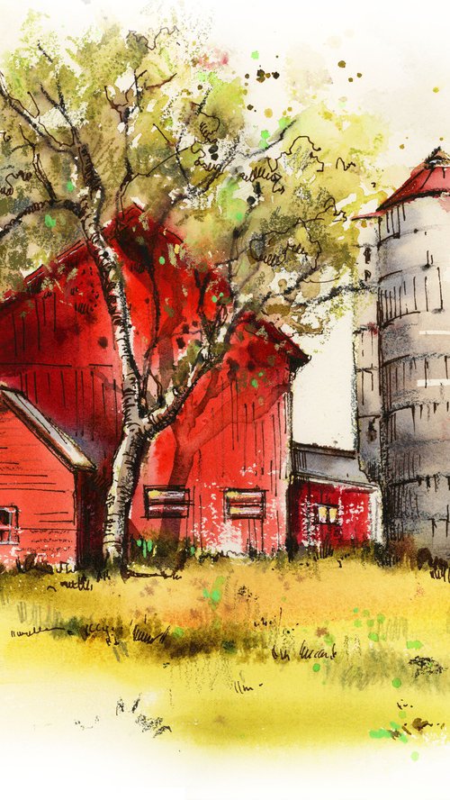 Red Barn by Sophie Rodionov