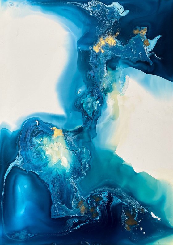 Blue Ocean Abstract Painting