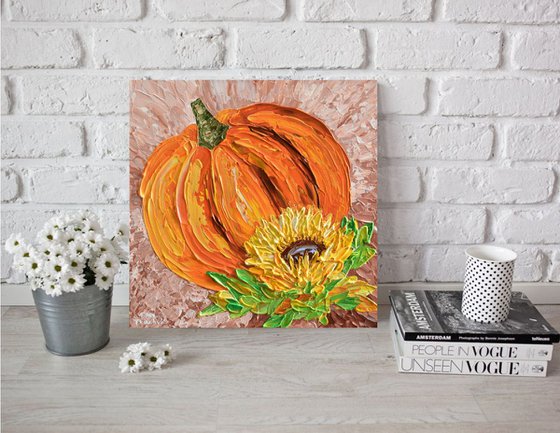 Pumpking and Sunflower