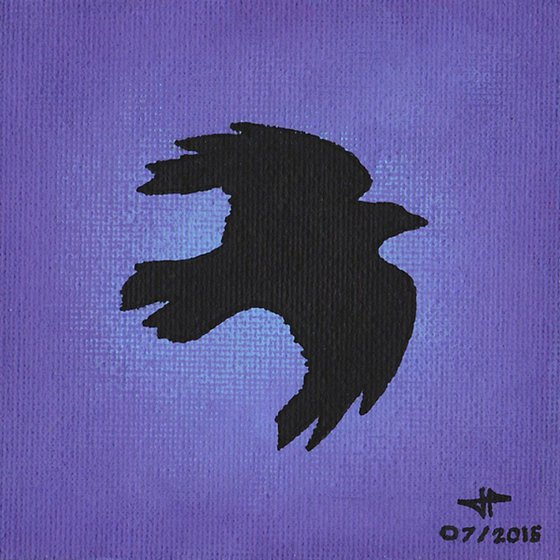 Silhouette of raven