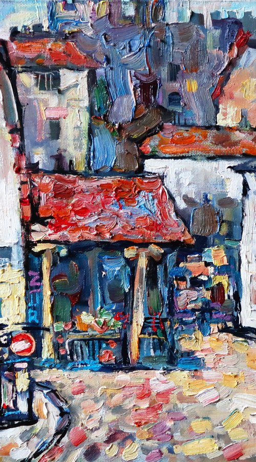 Market in the old town. by Nikifor Swiristuhin