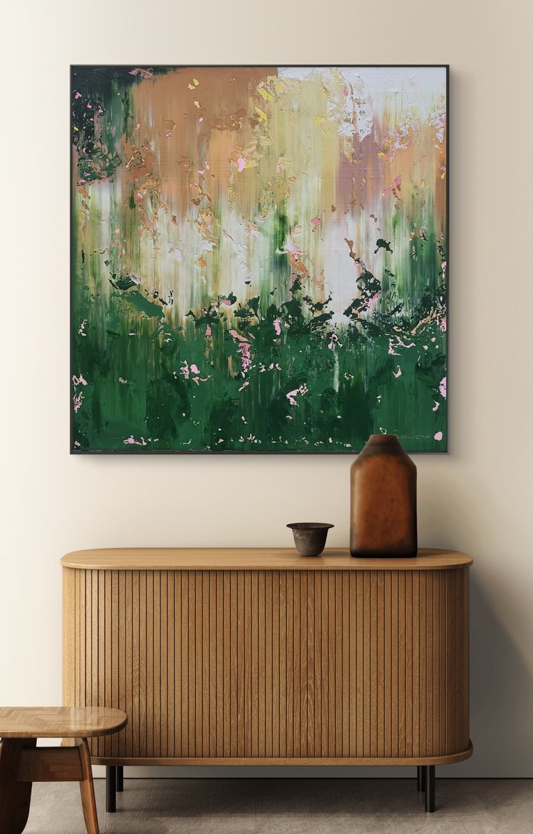 Abstract Acrylic Painting By Alex Senchenko, 39 X 39, Abstract 2479, Original Artwork