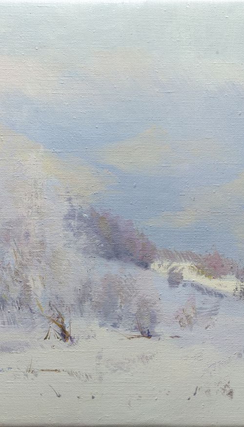 Winter painting - White carpet by Yuri Pysar