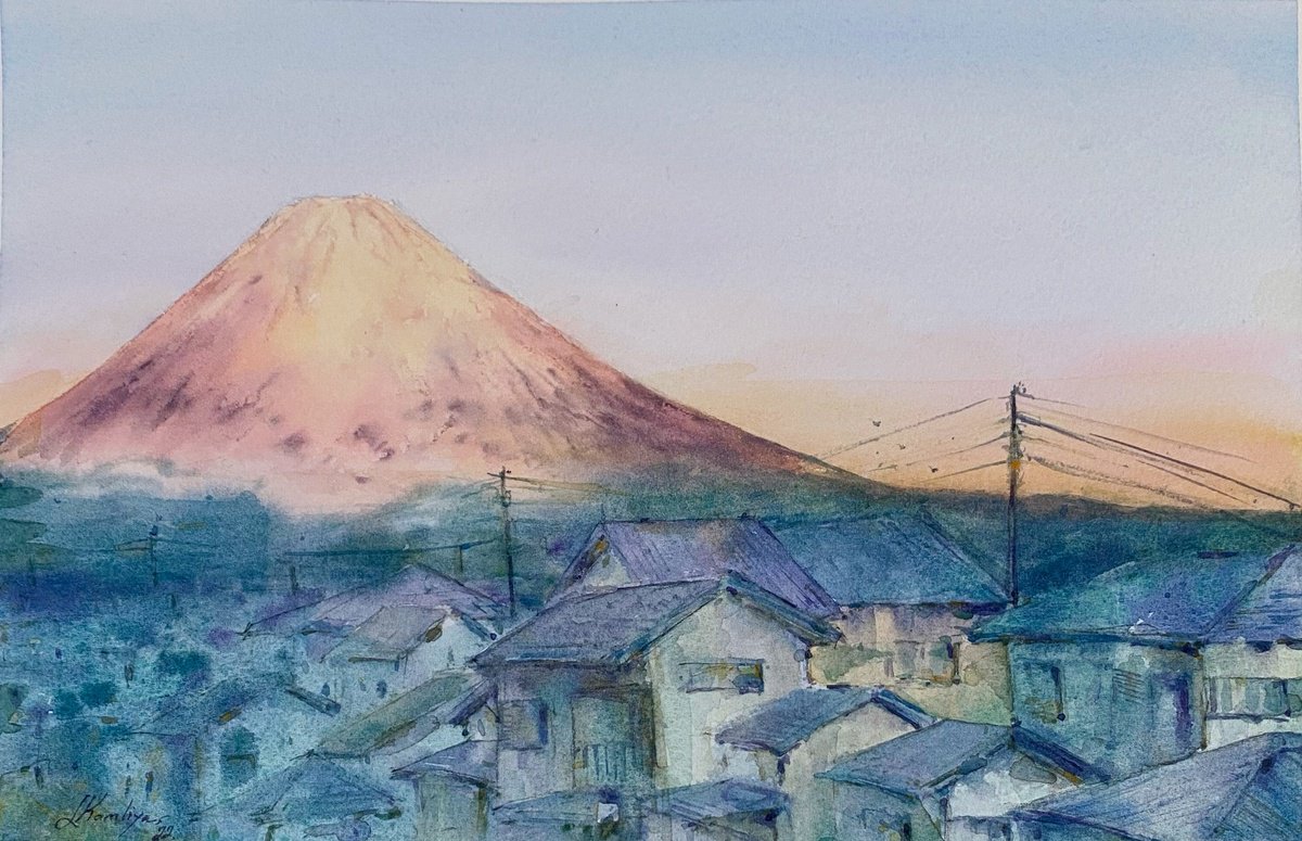 Mt. Fuji at dawn by Leyla Kamliya