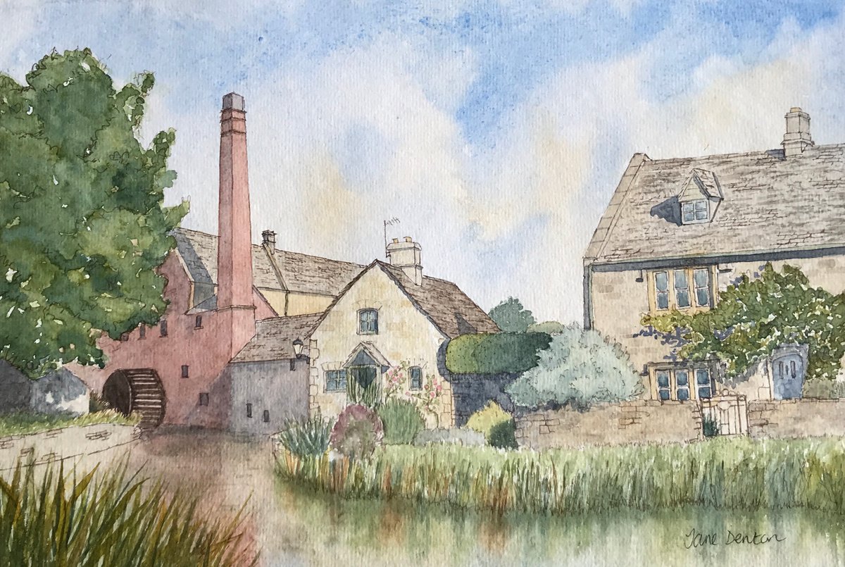 The Old Mill at Lower Slaughter, Cotswolds by JANE DENTON