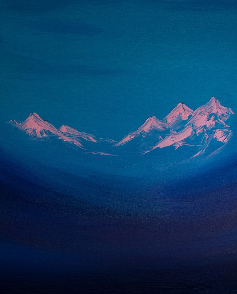 Rose Valley Peaks | Mountain Landscape By Cat Goward, 24 X 30, Artwork For Sale On Artfinder