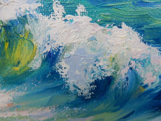 Waves and mountains.