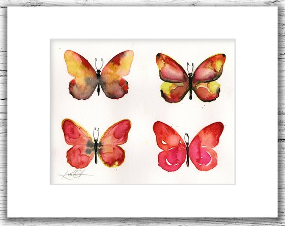 Four Butterflies 3 - Butterfly Art by Kathy Morton Stanion