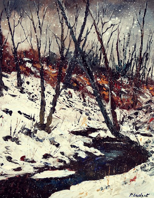 River in the snow by Pol Henry Ledent