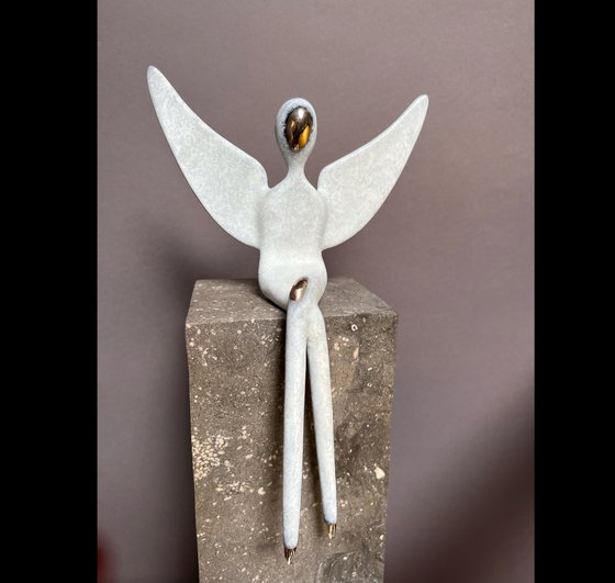 White Angel bronze sculpture