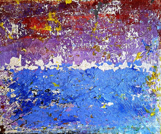 Senza Titolo 187 - abstract landscape - 96 x 80 x 2,50 cm - ready to hang - acrylic painting on stretched canvas