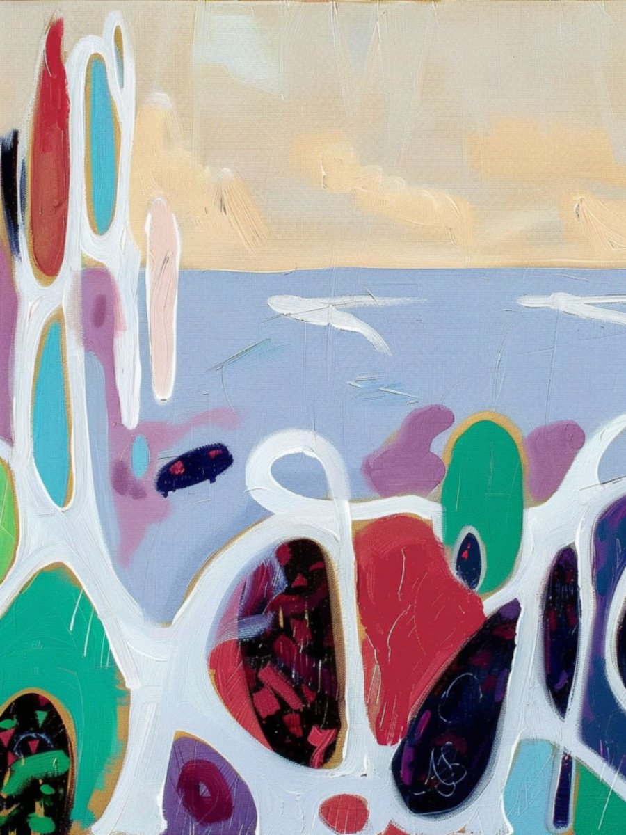 Abstract Print By Elena Avanesova, 24 X 31, Abstract Dreams In Mallorca, Original Artwork