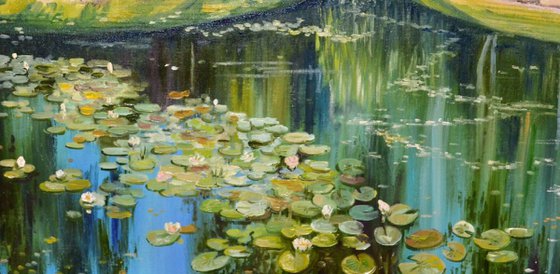 Lilies in the pond