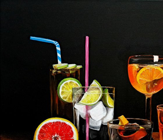 Still life with drinks