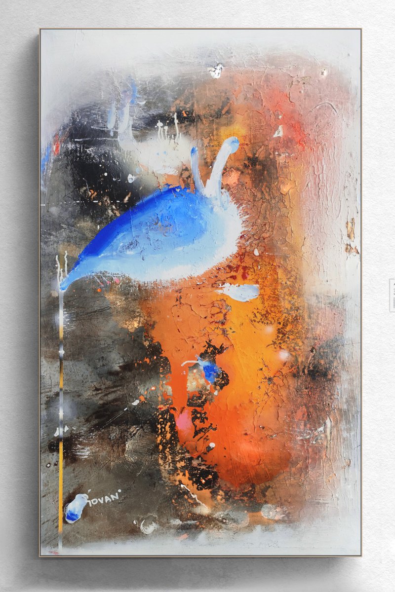 Organic Abstract Painting By Adriano Ribeiro, 31 X 47, Nobody