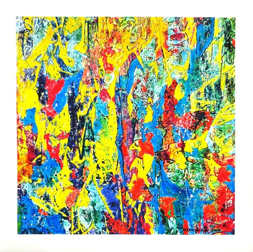 Celebration Of Colours - Series A No. 3 original oil painting by Volker Mayr