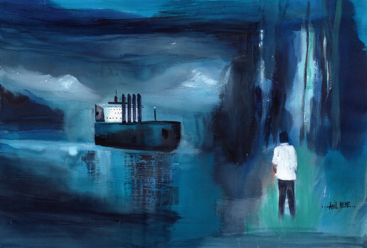 Blue Boat by Anil Nene