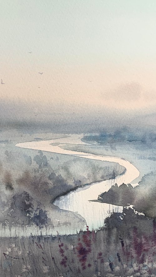 River in the valley by Eugenia Gorbacheva
