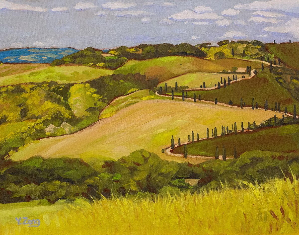 Landscape study Tuscany by Yue Zeng