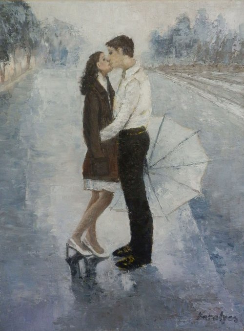 Kiss in the rain by Maria Karalyos