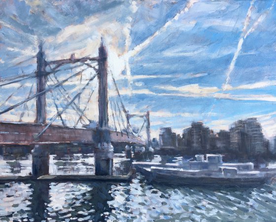 Albert Bridge contre jour - London