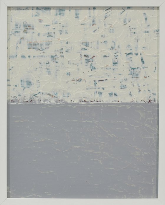 Gray Whisper - Framed minimalist color field