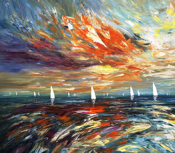 Evening Seascape Sailing L 1