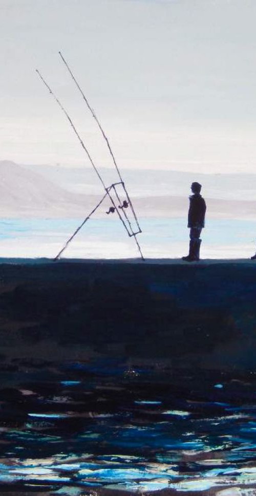 Fishing Scene At The Harbour, Cellardyke by Stephen Howard Harrison